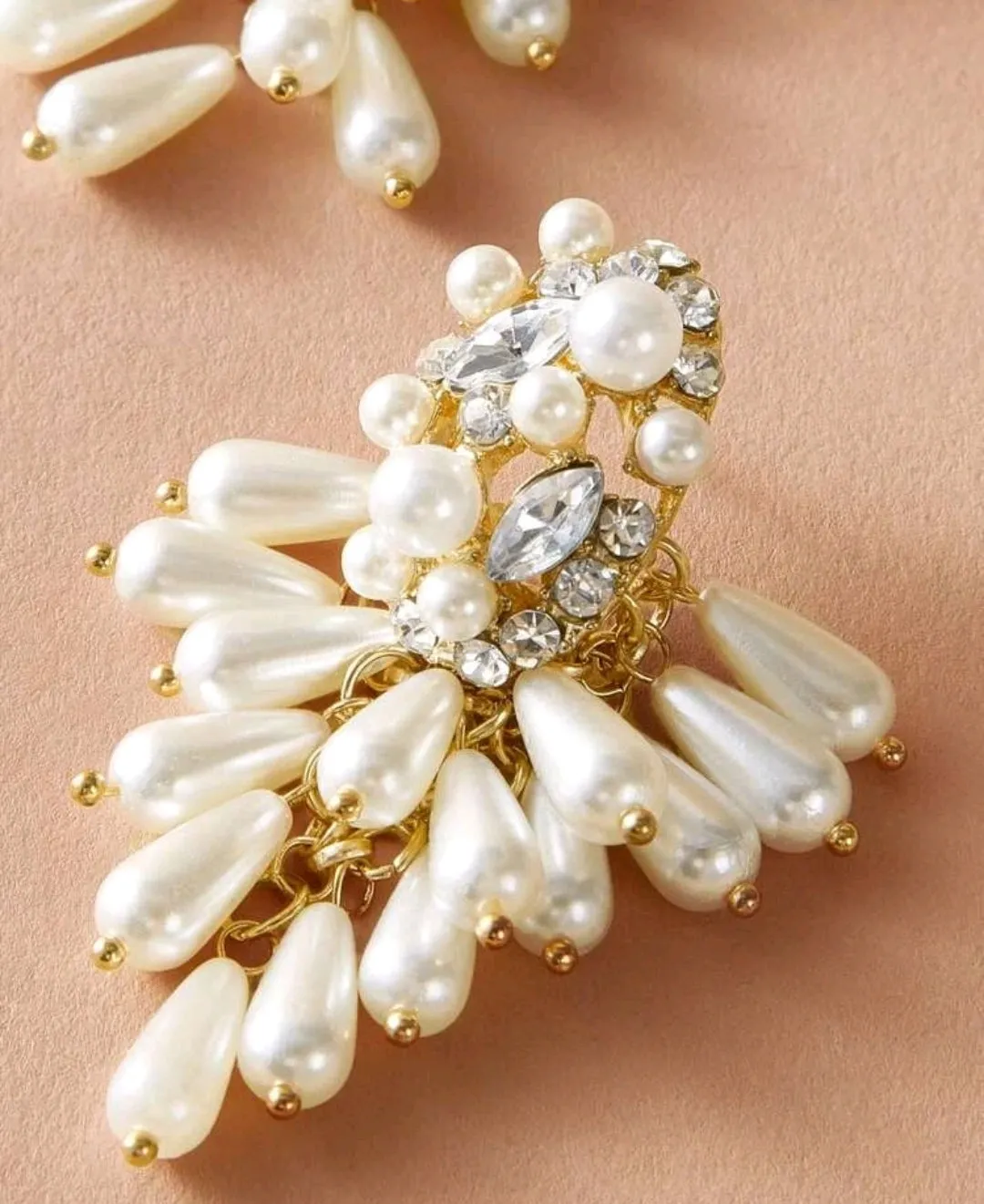 Faux Pearl Drop Earrings.