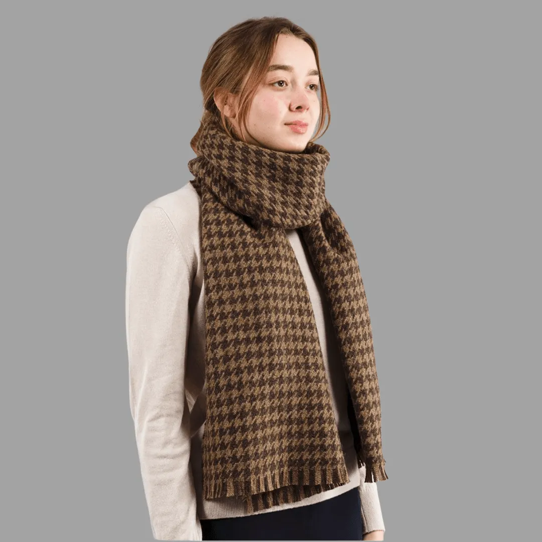 Fearne Scarf British Wool Corrie Taupe | Wool Scarf