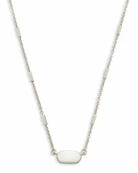 Fern Pendant Necklace in Bright Silver by Kendra Scott