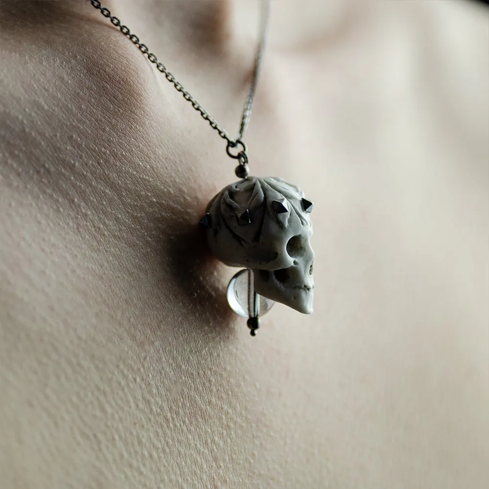 Fern skull pendant - final sale