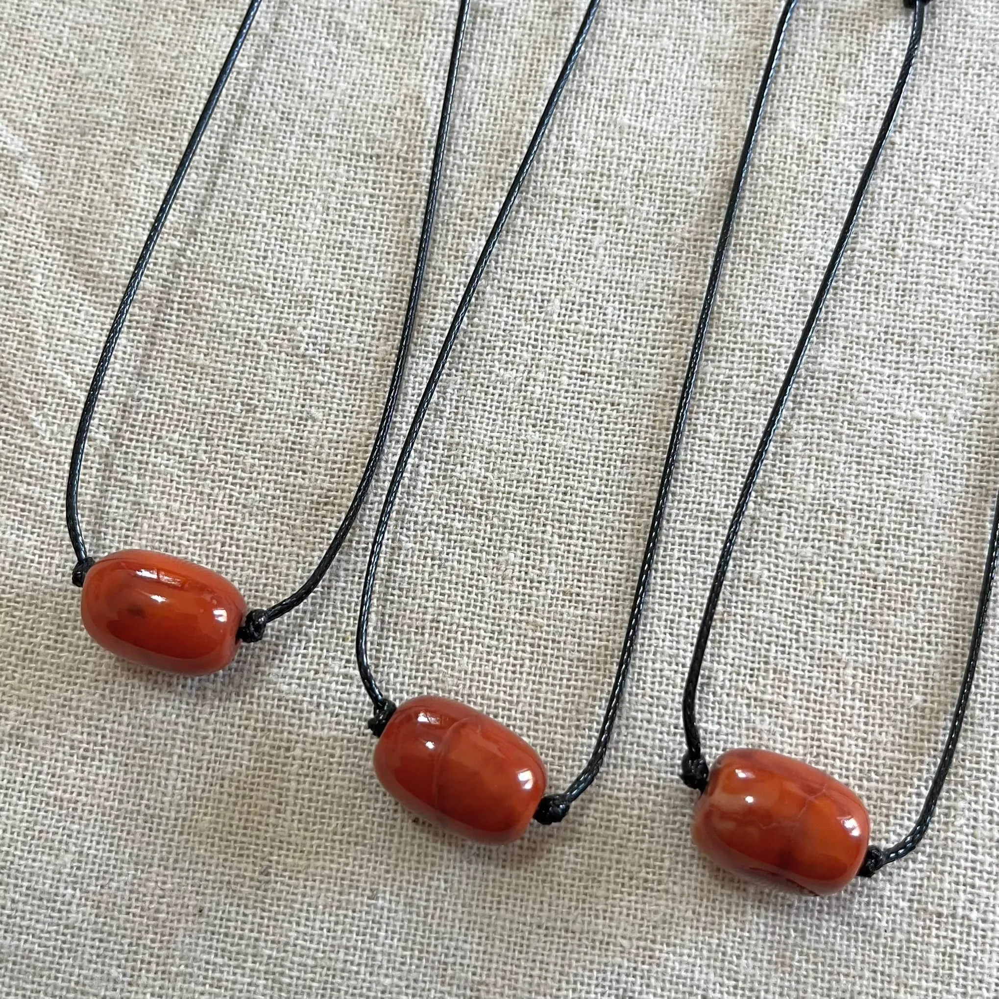 Fortune Pendant - Red Agate