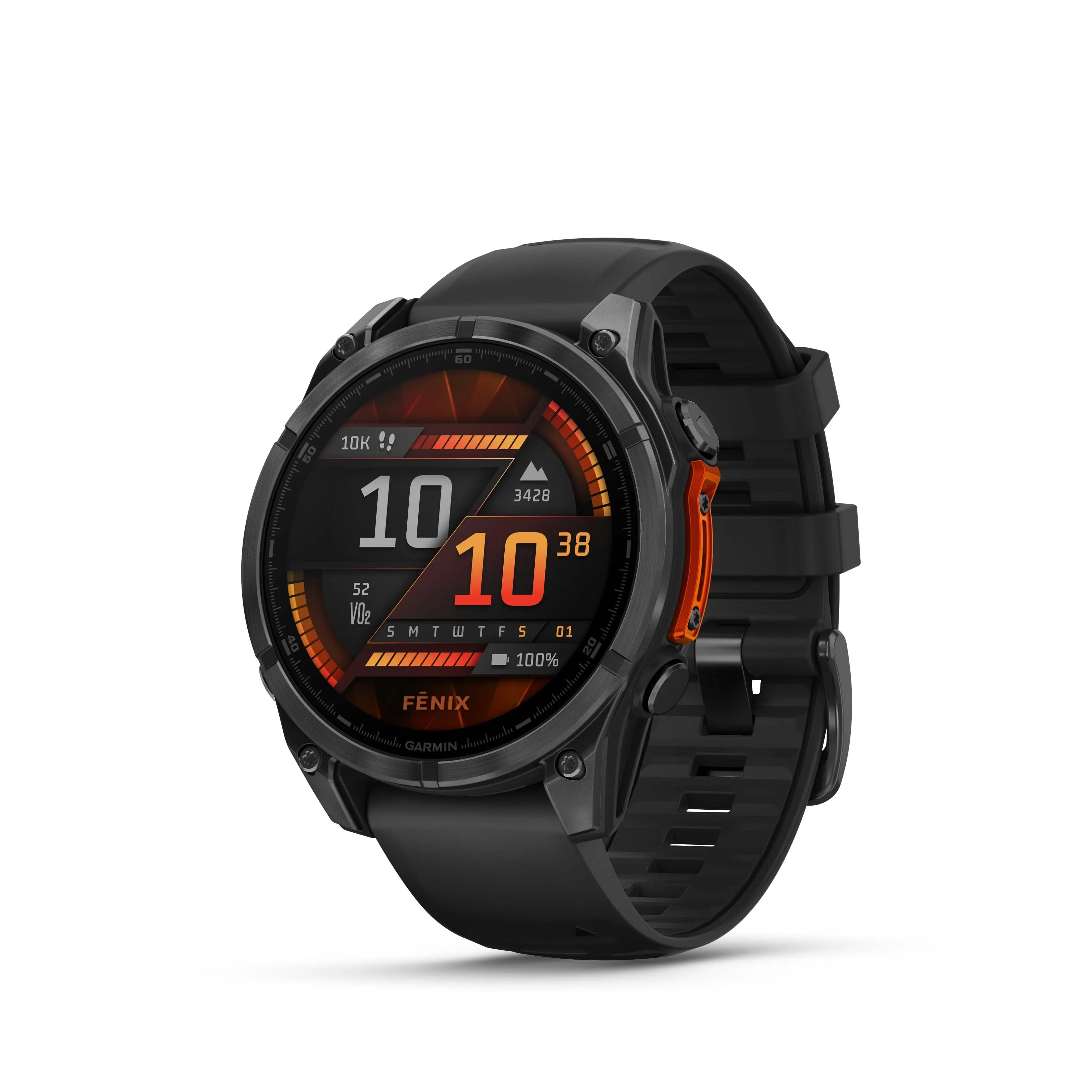 Garmin Fenix 8 47 mm, AMOLED Slate Gray with Black Silicone Band Multisport GPS Smartwatch (010-02904-00)