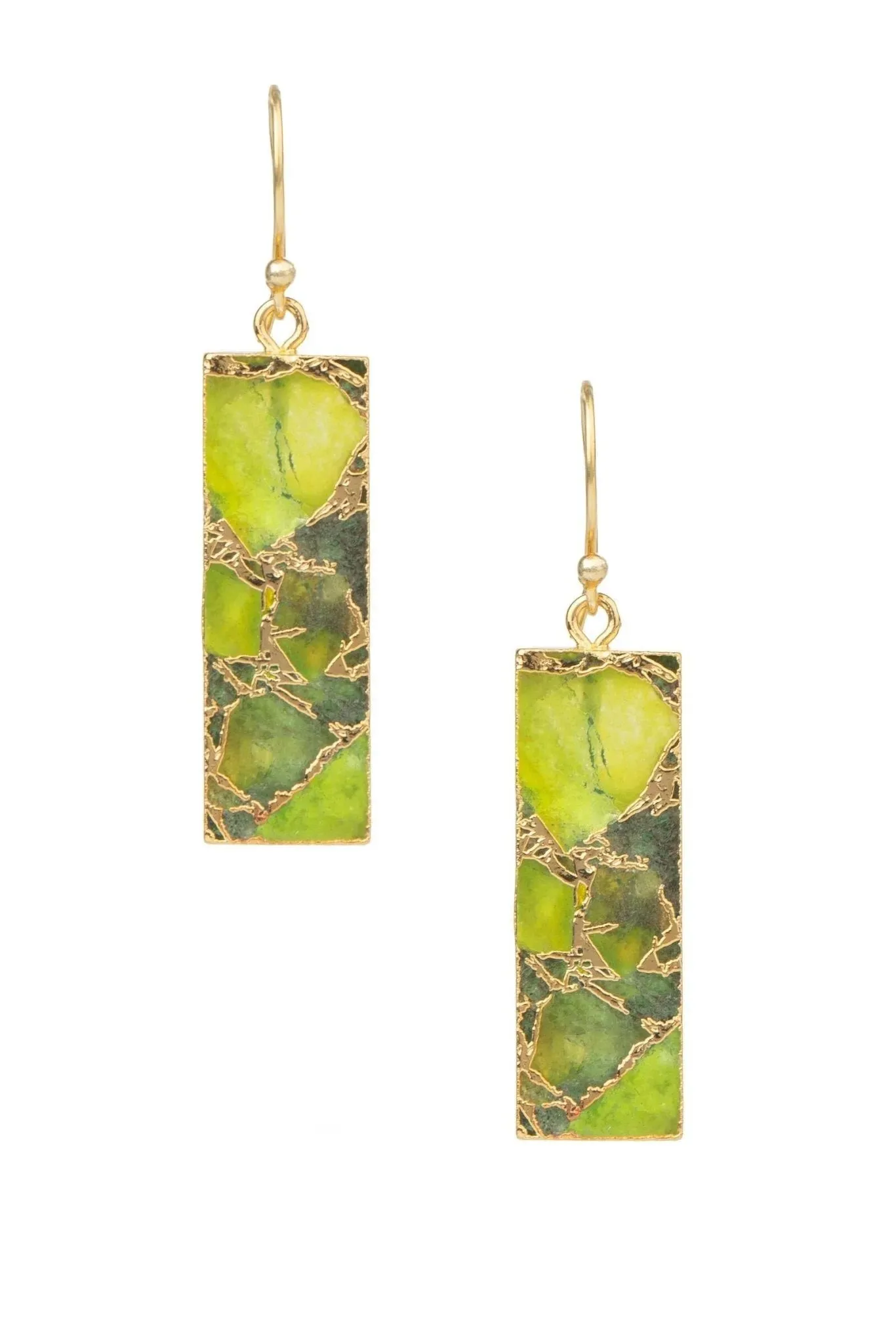 Gemstone Rectangle Mojave Earrings