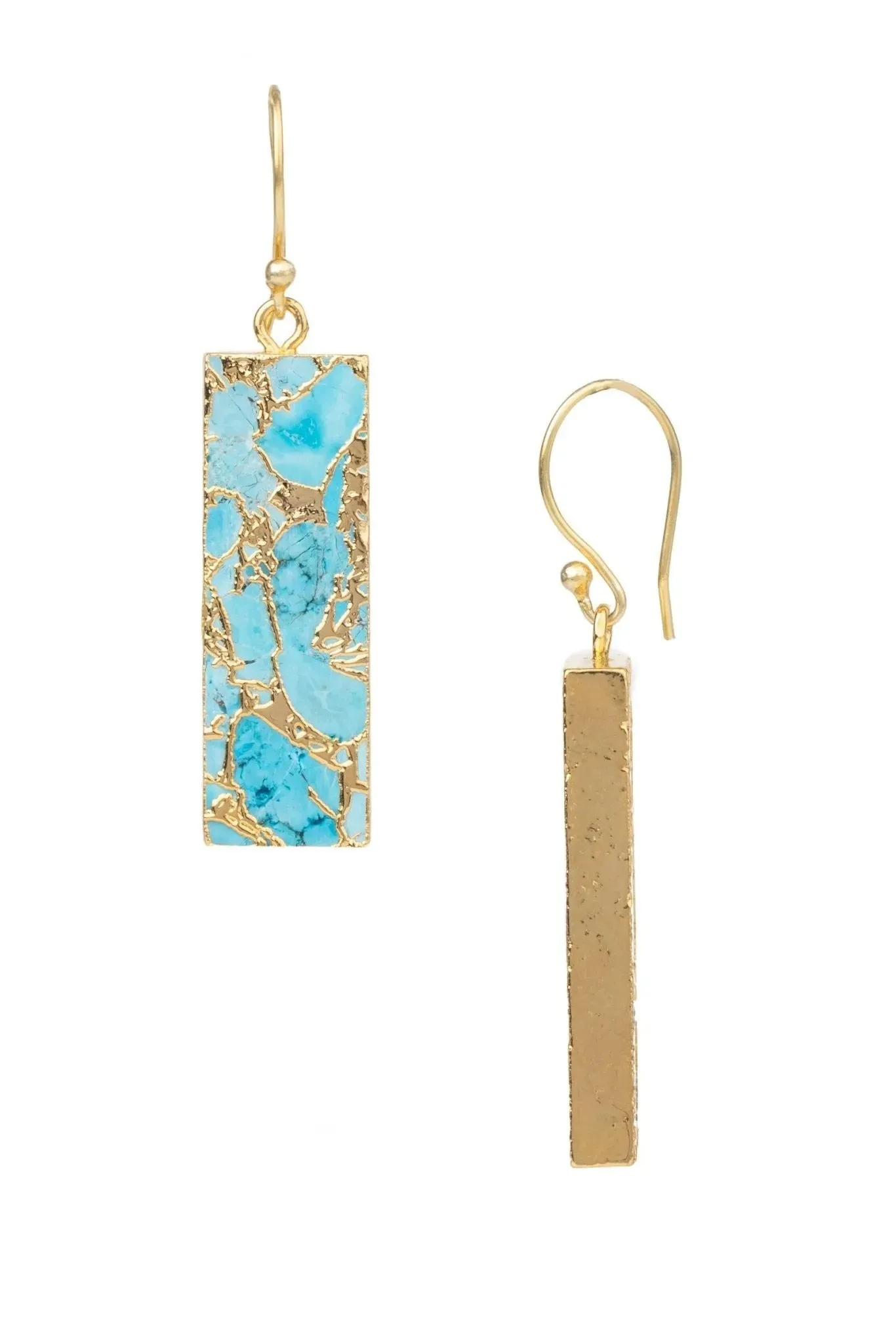 Gemstone Rectangle Mojave Earrings