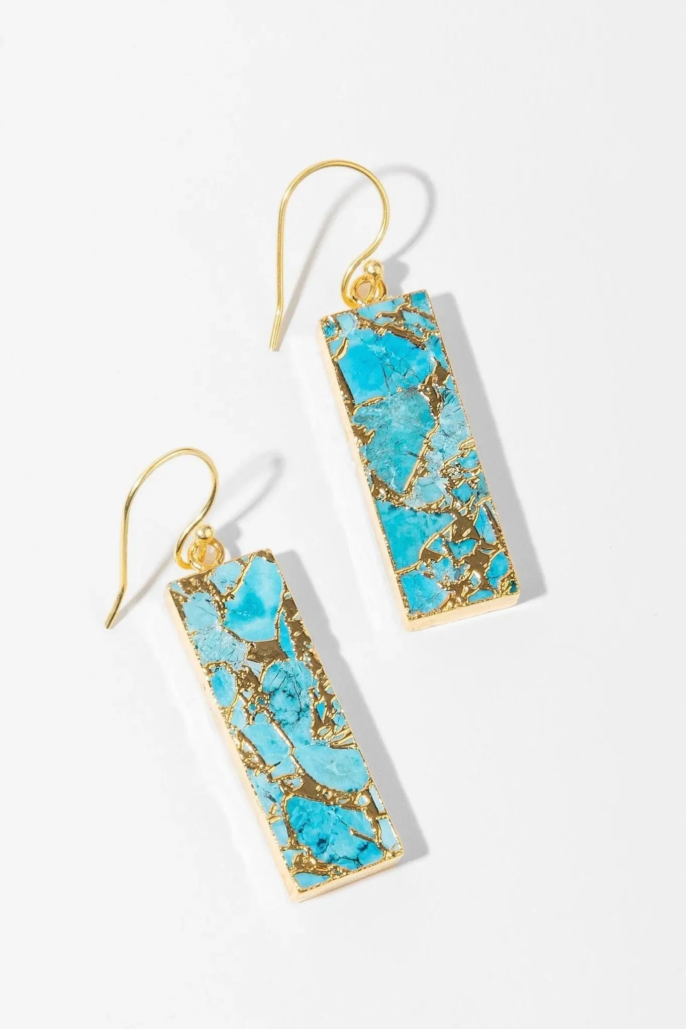 Gemstone Rectangle Mojave Earrings