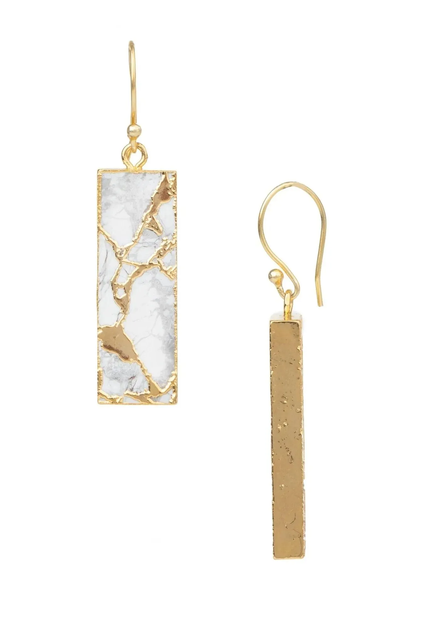 Gemstone Rectangle Mojave Earrings