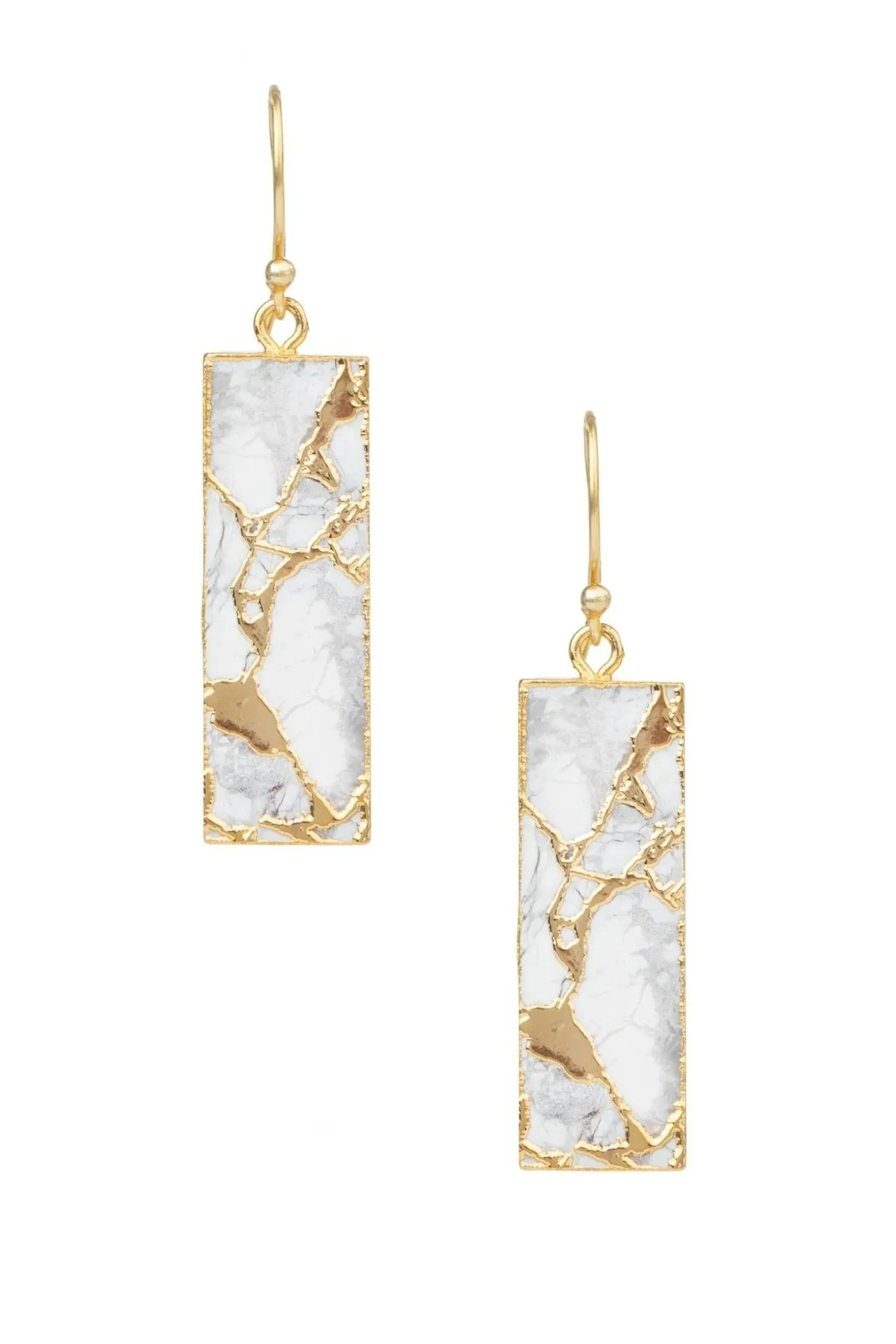 Gemstone Rectangle Mojave Earrings