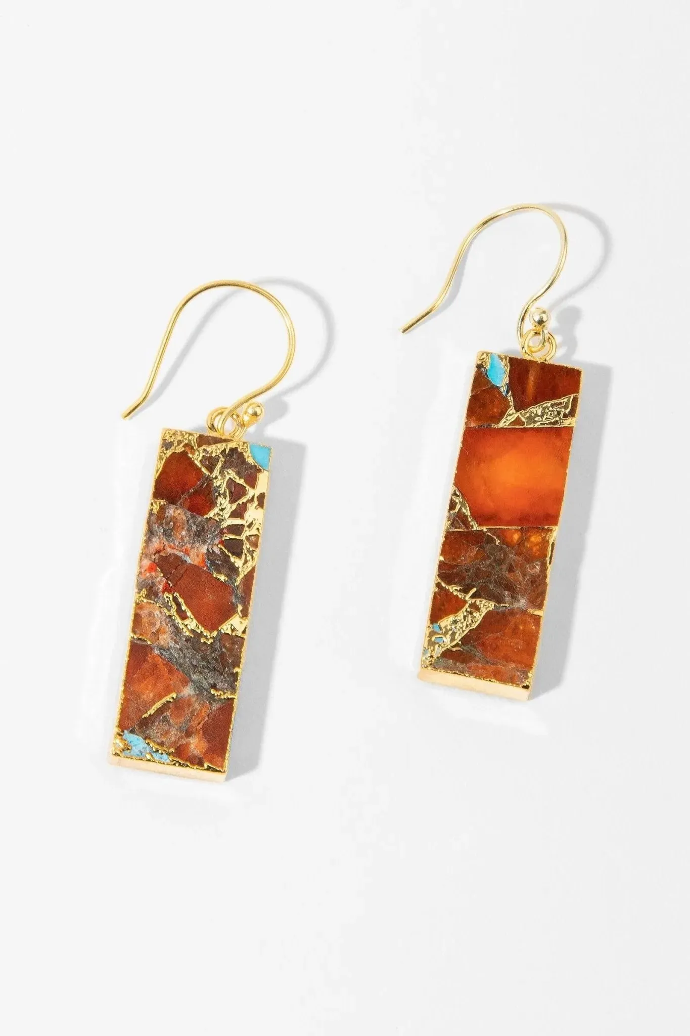 Gemstone Rectangle Mojave Earrings