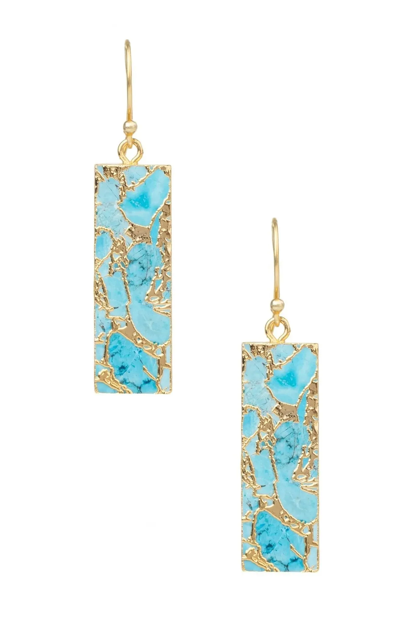 Gemstone Rectangle Mojave Earrings