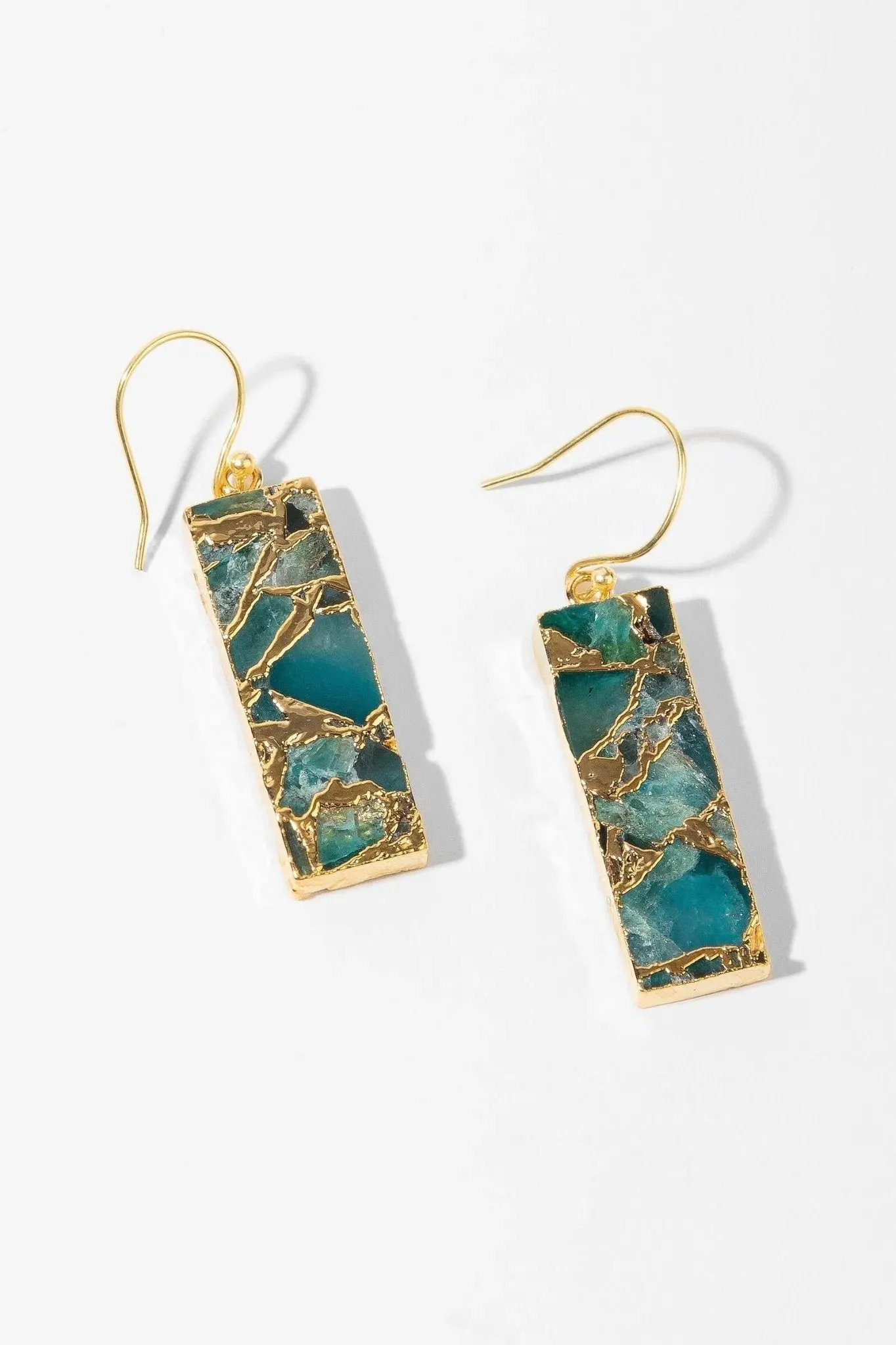 Gemstone Rectangle Mojave Earrings