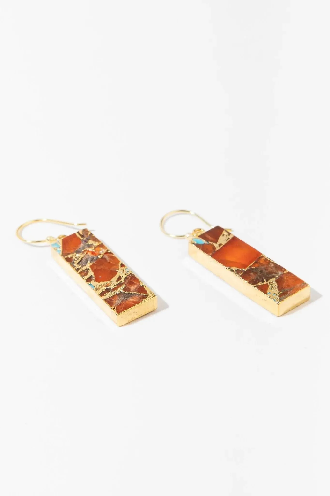 Gemstone Rectangle Mojave Earrings