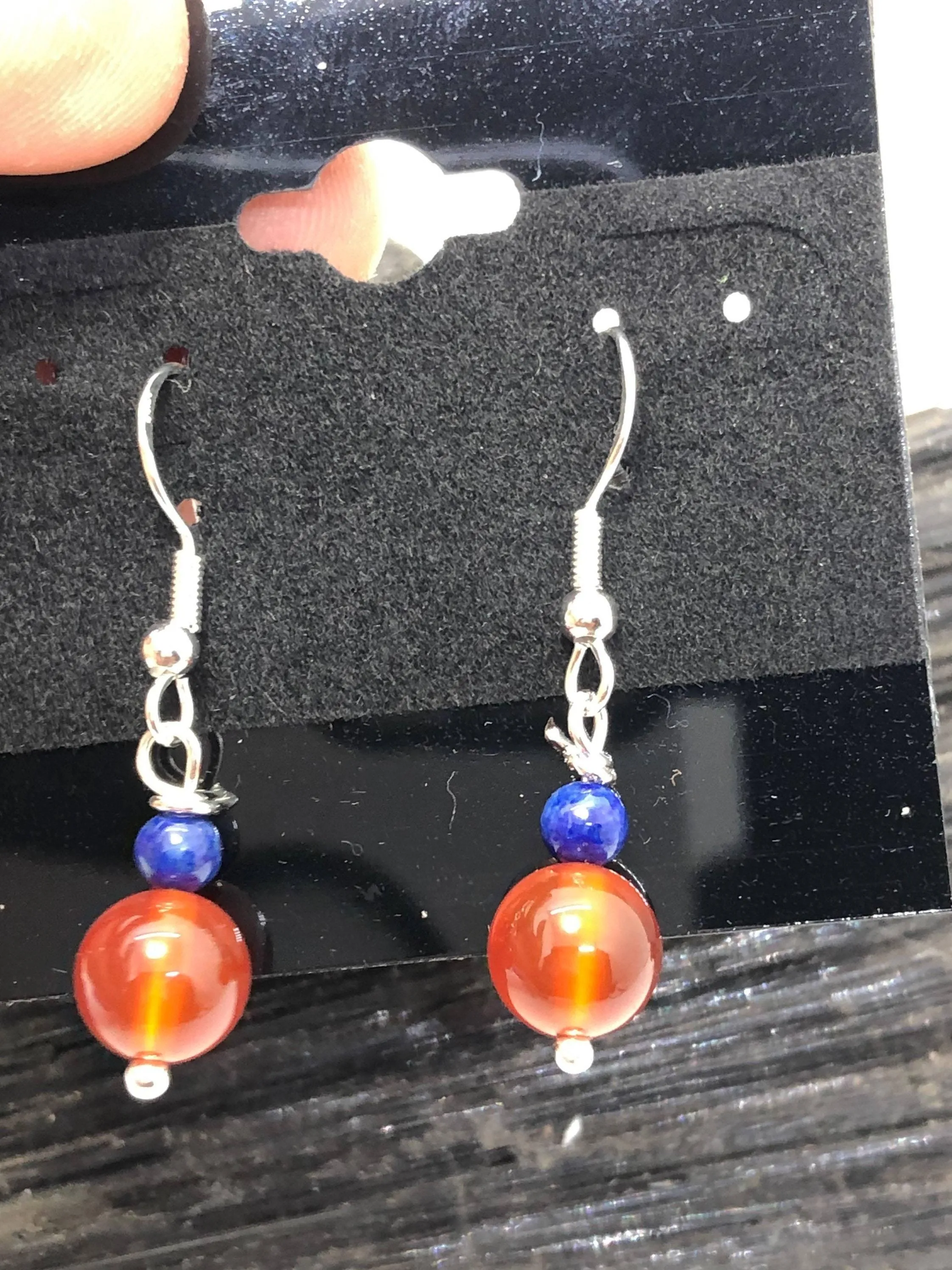 Gemstone Sterling Silver Hooks Drop Dangle Earrings