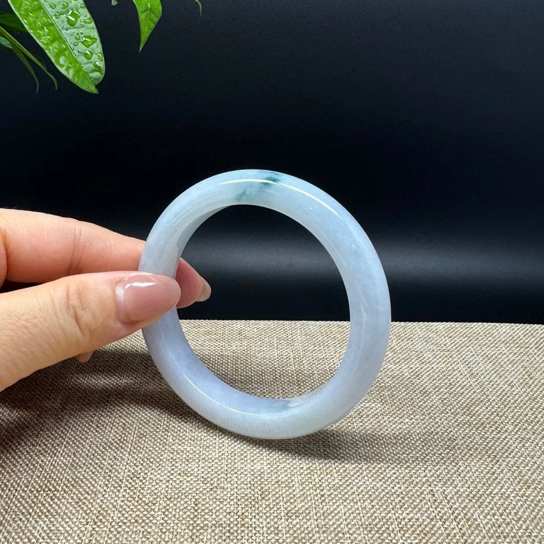 Genuine Burmese Blue Green Jade Jadeite Bangle Bracelet ( 56.1mm )