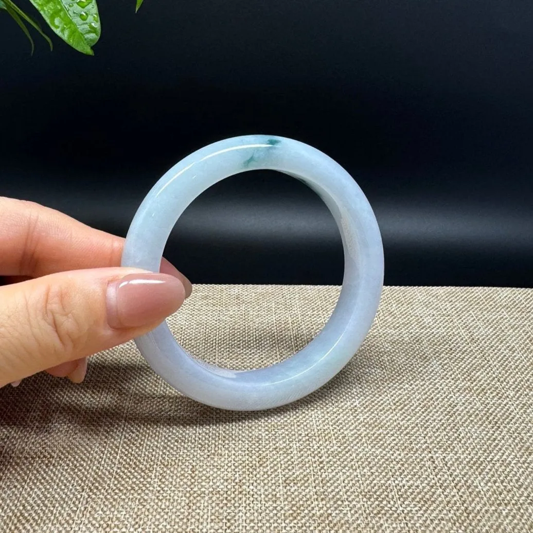 Genuine Burmese Blue Green Jade Jadeite Bangle Bracelet ( 56.1mm )