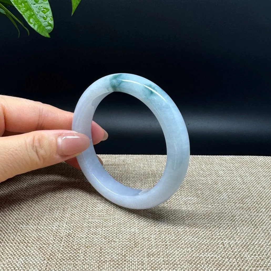 Genuine Burmese Blue Green Jade Jadeite Bangle Bracelet ( 56.1mm )