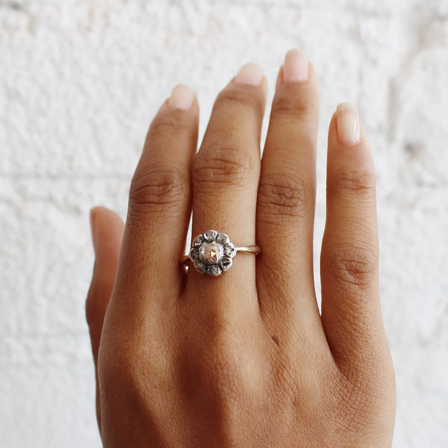 Georgian Diamond Flower Ring