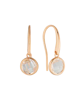 Georgini Lucent Small Hook Earrings - Rose Gold