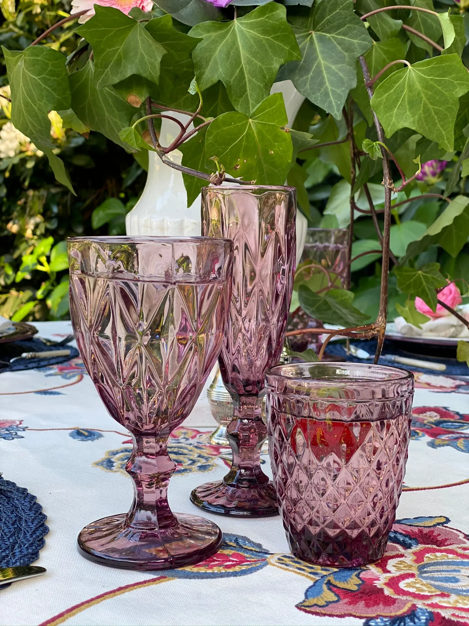 GLASS - 20 CL - Sektkelch rosa  Set-6 ps