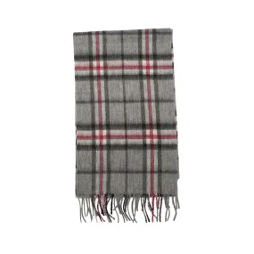 Glenmore 100% Lambswool Tartan Scarf - Thomson Grey