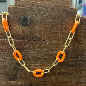 Gold and Orange Necklace