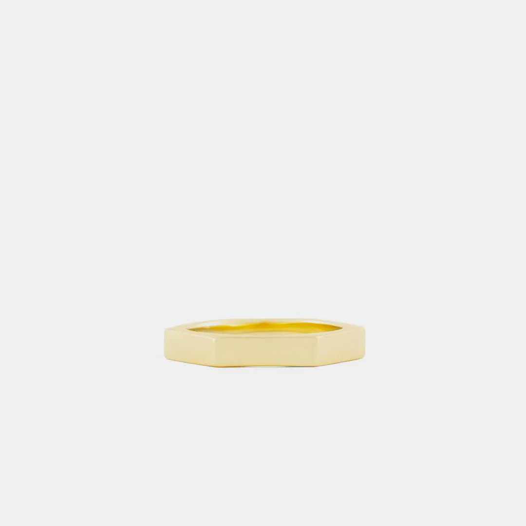 Gold Hex Ring