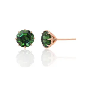 Green Tourmaline Stud Earrings