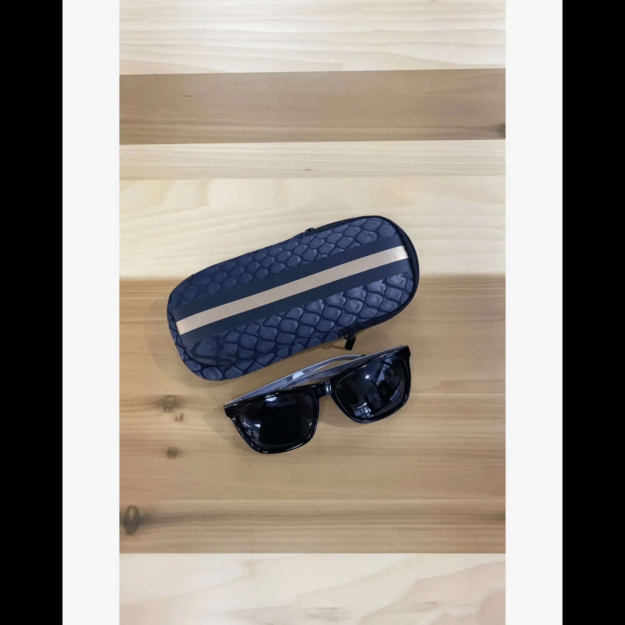 HA Bag Grayson Glasses Case Black Croc