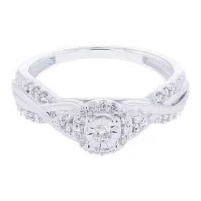 Halo Bypass Twist Mirage Ready for Love Diamond Engagement Ring