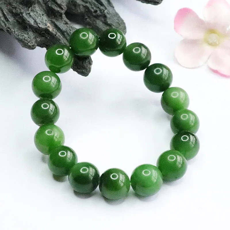 Handcrafted Sterling Silver Jade Bracelet from the Fortune's Favor Collection