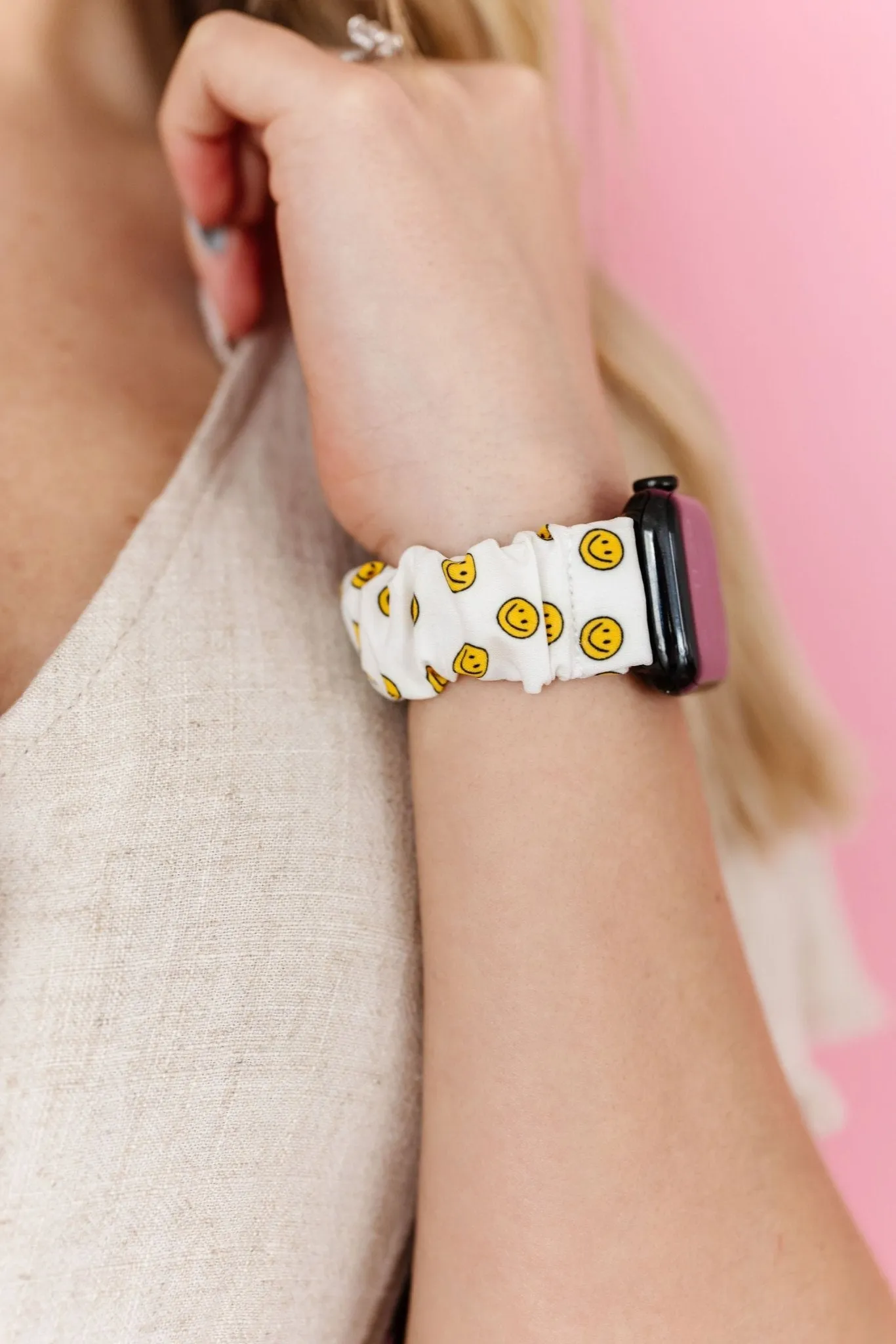 Happy Daze Scrunchie Band Compatible with Apple Watch