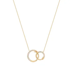 HARPER | White Sapphire Interlinked Swirls Necklace