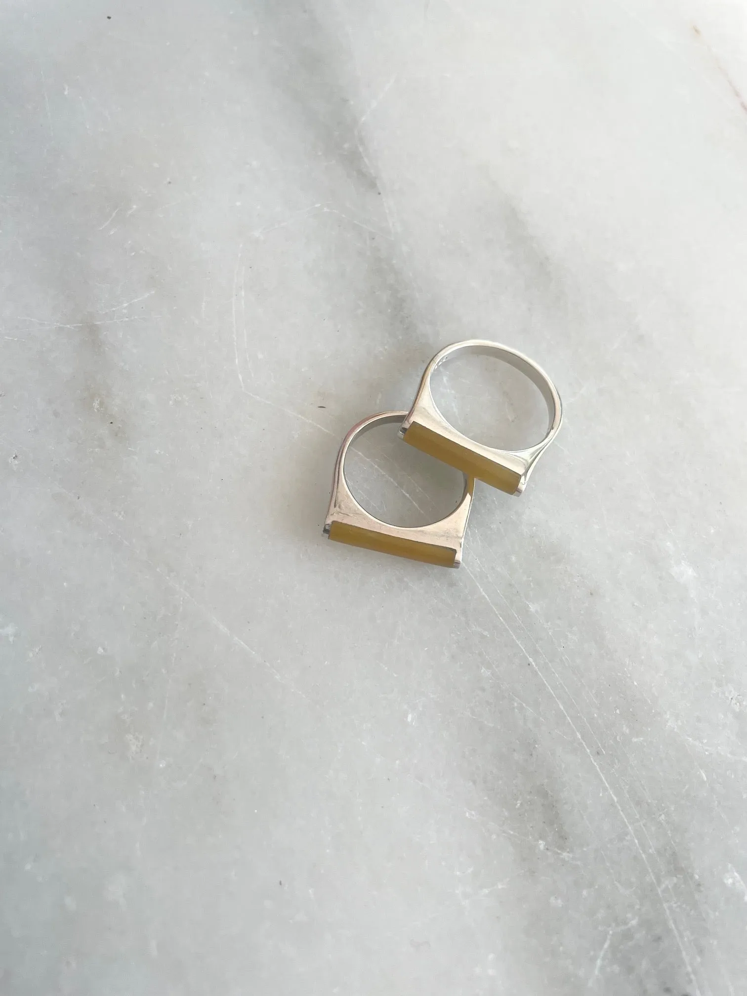 Honey Jade Bar Ring