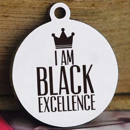 I Am Black Excellence Charm Bead Bracelet