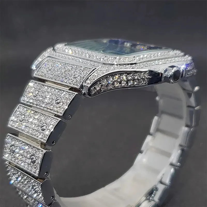 Iced Out MISSFOX Diamond Square Watch