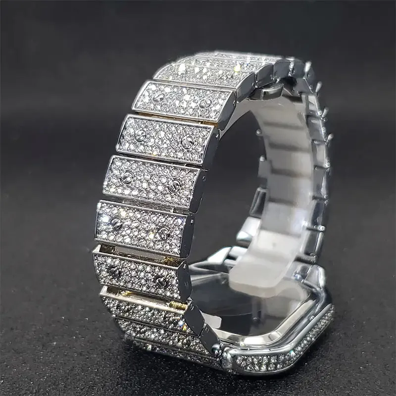 Iced Out MISSFOX Diamond Square Watch