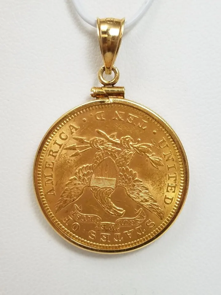 Impressive 1897 $10 90% Gold Coin Pendant