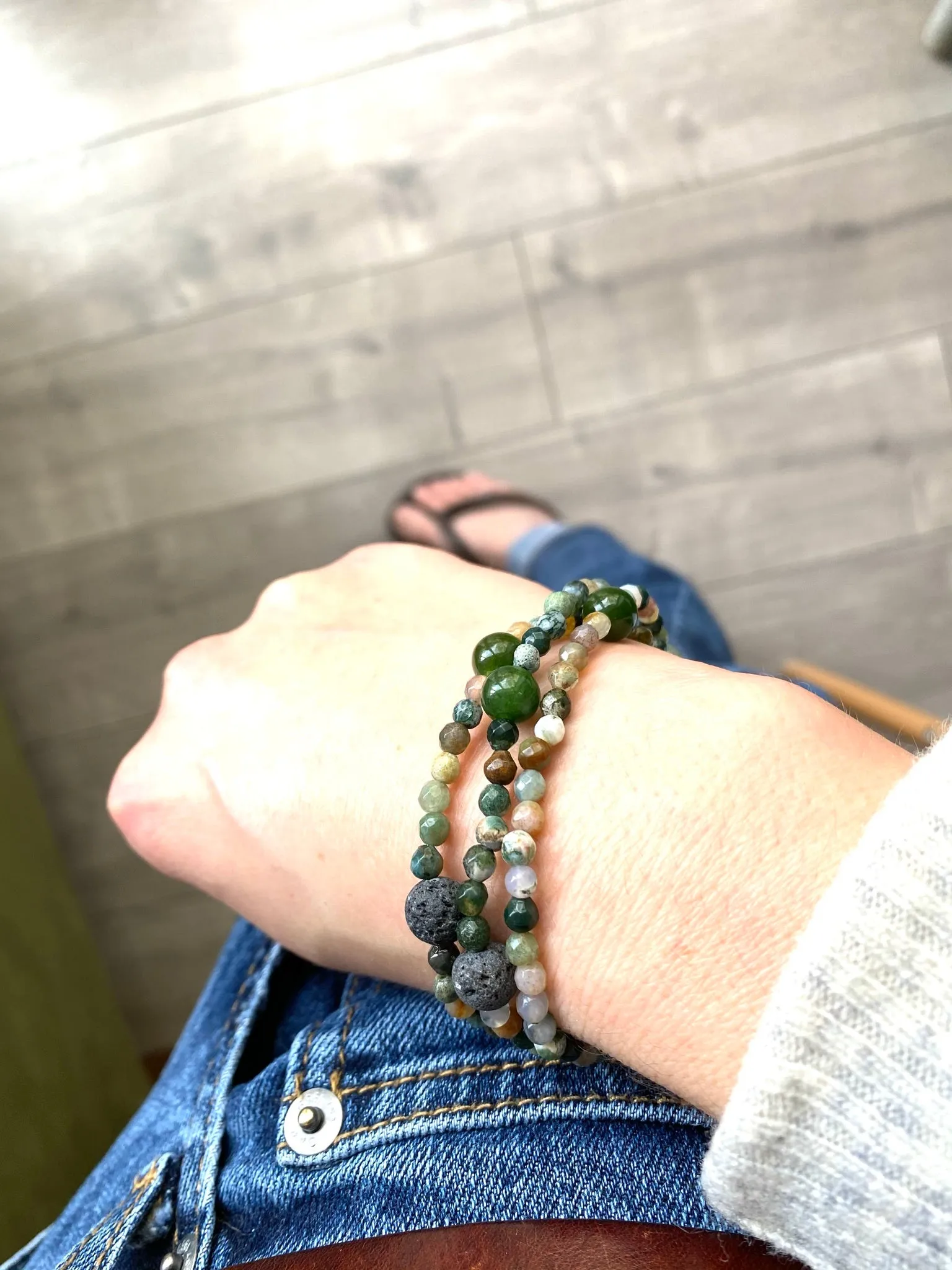 Indian Agate Crystal Bracelet