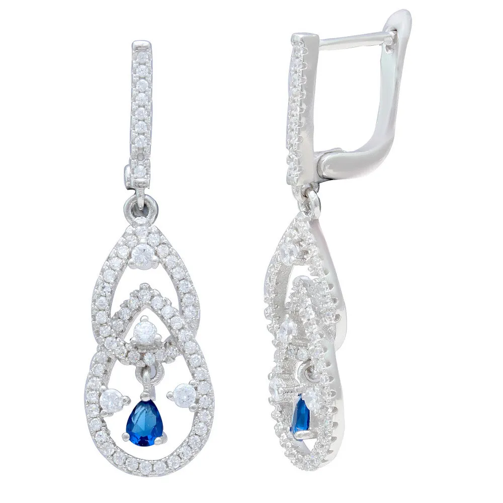 Interloop Drop CZ Earrings IJ15CSSER018