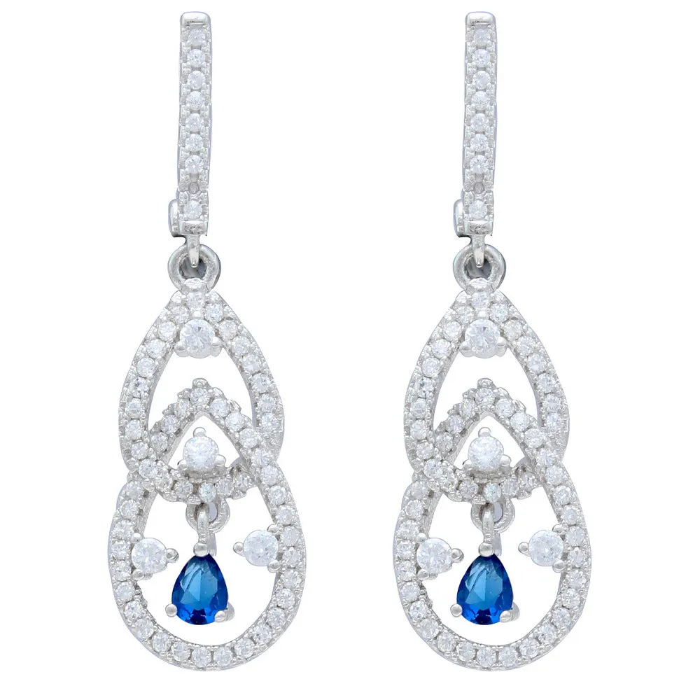 Interloop Drop CZ Earrings IJ15CSSER018