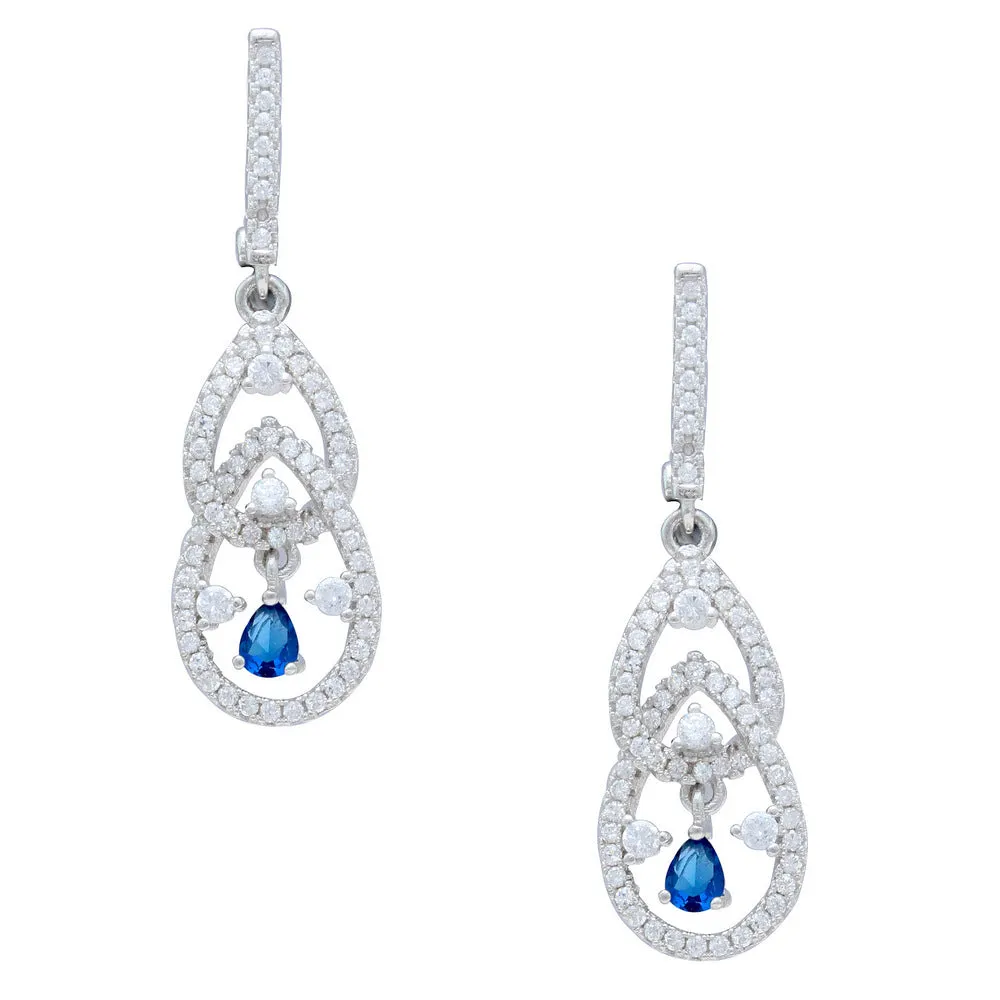 Interloop Drop CZ Earrings IJ15CSSER018