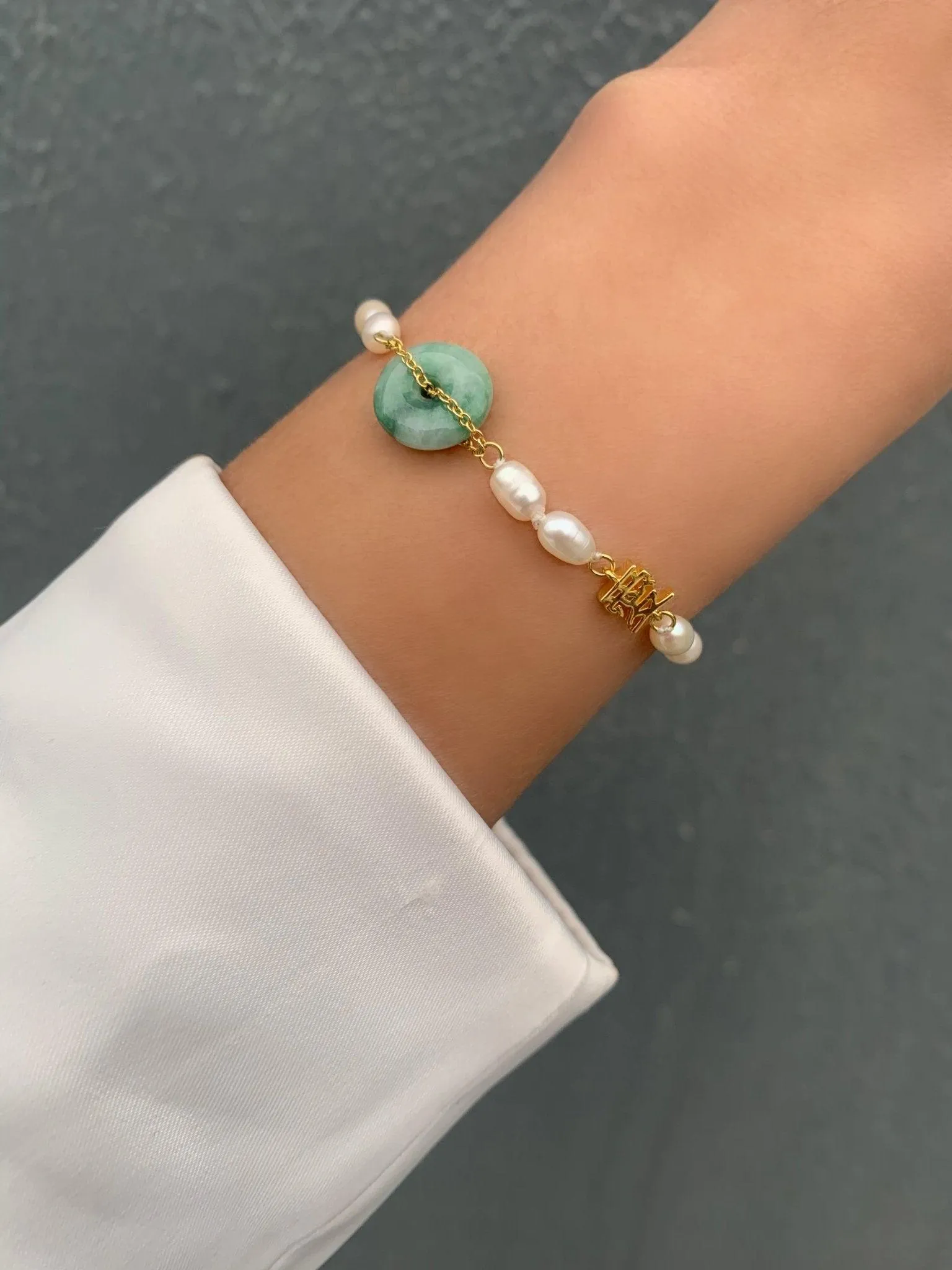 Jade Love Pearl Bracelet