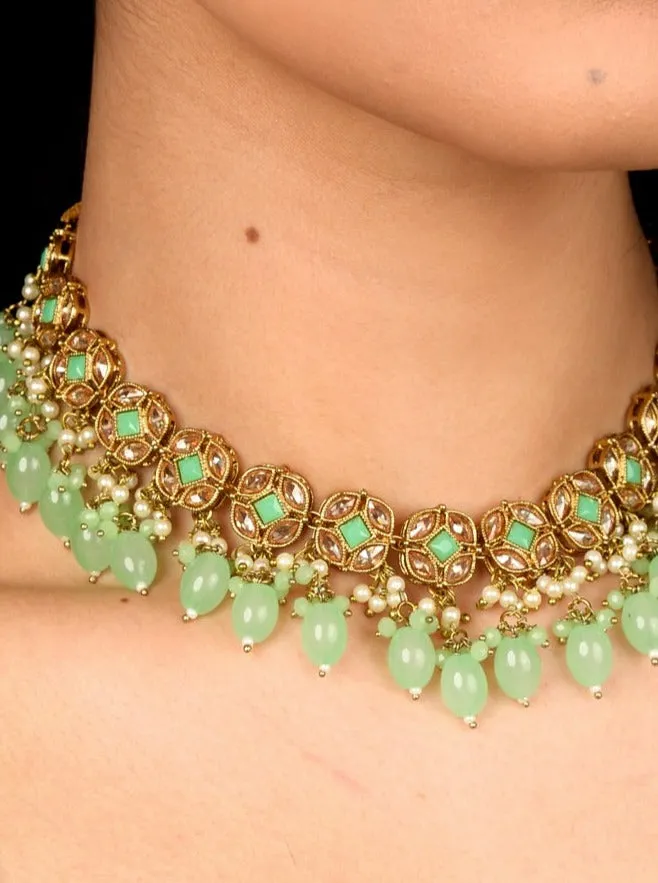 Jade Mother of Pearl Choker