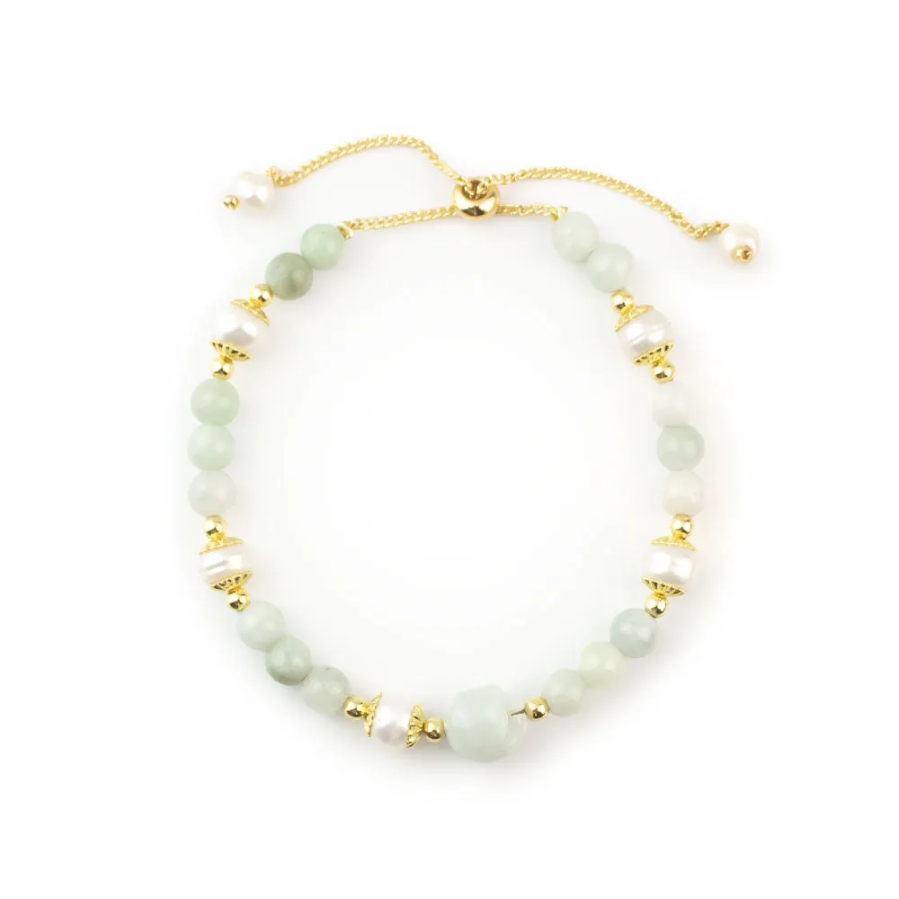 Jade Rose Charm Bracelet