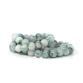 Jadeite Jade 10mm Round Blue Green Beads Bracelet (10mm)