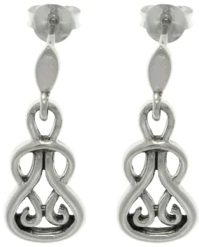 Jewelry Trends Sterling Silver Celtic Slip Knot Dangle Earrings