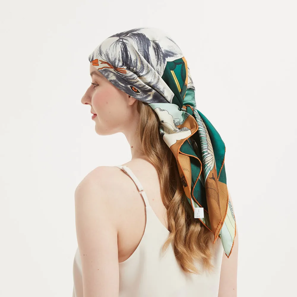 Jungle Silk Twill Head Scarf 90