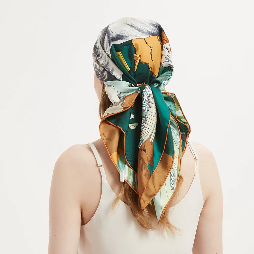 Jungle Silk Twill Head Scarf 90