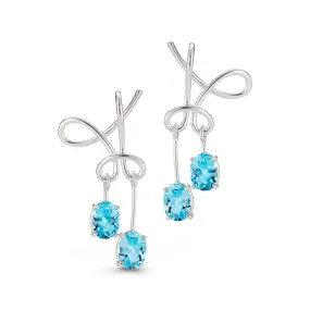 Kaleidoscope Blue Topaz and Sterling Silver Earrings