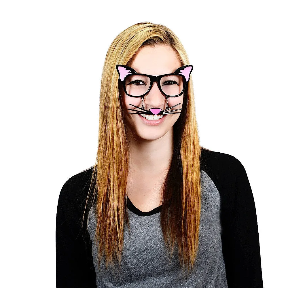 Kitty Cat Glasses with Whiskers | Sun-Staches