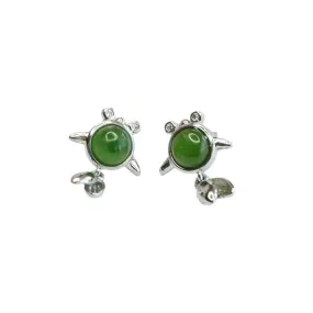 Koi Jade Sterling Silver Earrings